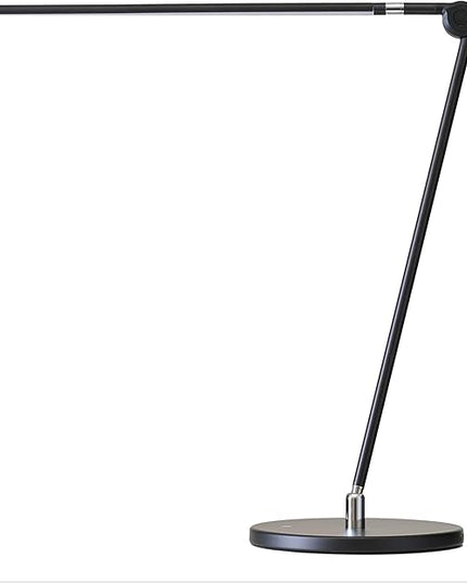 Brightech Libra LED Table Lamp - Contemporary Minimalist Thin Compact Desk Lamp - Adjustable Pivoting LED Head with Built-in Dimmer and Color Changing LED - Black - LeafyLoom