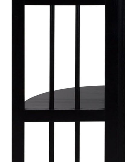 Casual Home 4 tier Corner Folding Bookcase, Black - LeafyLoom