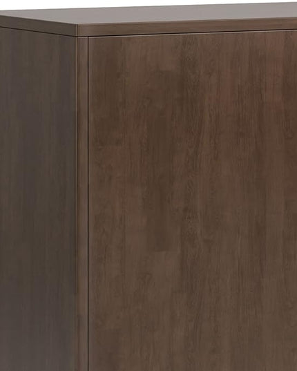 SIMPLIHOME Harper SOLID HARDWOOD 60 Inch Wide Mid Century Design Sideboard Buffet in Walnut Brown, For the Dining Room and Kitchen - LeafyLoom
