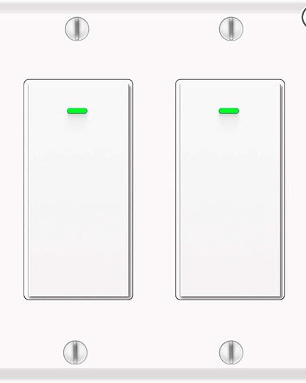 Alexa Light Switch, Double Smart WiFi Light Switches, Smart Switch 2 Gang Compatible with Alexa and Google Home, Neutral Wire Needed, with Remote Control, Timing Schedule, No hub Required (2Pack) bekca