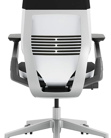 Steelcase Gesture Office Chair - Ergonomic Work Chair with Wheels for Carpet - Comfortable Office Chair - Intuitive-to-Adjust Chairs for Desk - 360-Degree Arms - Licorice Fabric - LeafyLoom
