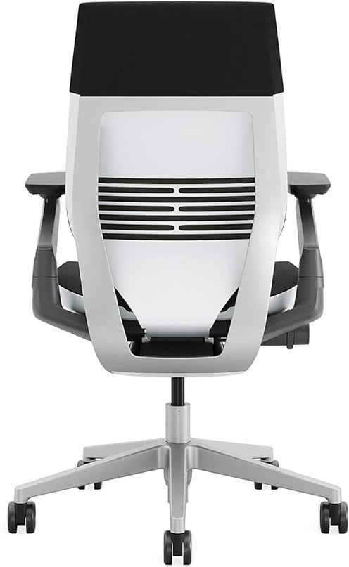 Steelcase Gesture Office Chair - Ergonomic Work Chair with Wheels for Carpet - Comfortable Office Chair - Intuitive-to-Adjust Chairs for Desk - 360-Degree Arms - Licorice Fabric - LeafyLoom