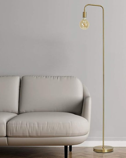 O’Bright Industrial Floor Lamp for Living Room, Metal Lamp, E26 Socket, 70 Inches, Minimalist Design for Decorative Lighting, Stand Lamp for Bedroom, Office, Dorm, Gold - LeafyLoom