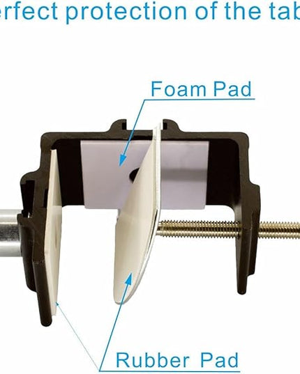 Heavy Duty Replacement Clamp for 1/2” Base Magnifying Lamp，Desk Lamp，Magnify Lamp，Swing Arm Lamp，Mic Microphone Suspension Boom Scissor Mount(Black) - LeafyLoom