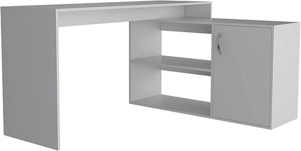 NicBex Kimberly-DW-00006-LWJ Home Office Desks, 59.6"x45.9"x30.1", White - LeafyLoom