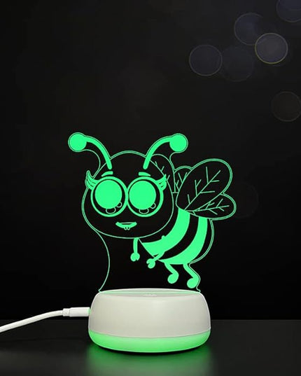 Hardworking Bee Kids Night Lights Bedroom Decor Lamp 7 Colors Change 3D Night Light Kids Optical Illusion Lamps Kids Lamp As a Gift Ideas for Students - LeafyLoom