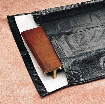 Table Leaf Storage Bag Padded 2 Pack, Heavy Duty Dining Table Leaf Bag, Extra Thick Flannel Backing Dining Table Cover Protector, 51" Lx24''W, Water-Resistant Scratch Resistant, Black - LeafyLoom
