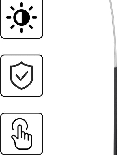 Arc Corner Floor Lamp - 3000K Warm White & 3 Brightness Presets - Curved LED Standing Lamp with Touch Switch - 63" Modern Floor Lamp for Living Room, Bedroom (Silver) - LeafyLoom