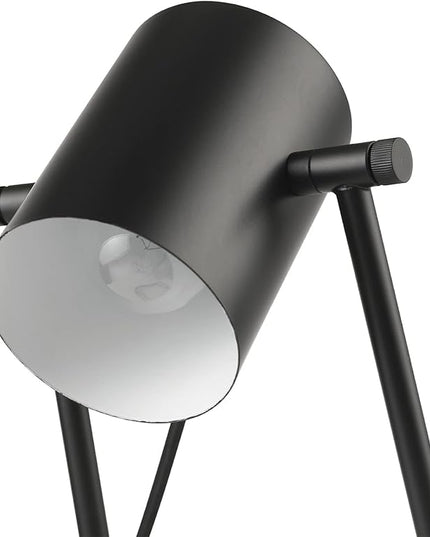 Globe Electric 52299 Sahara 14" Desk Lamp, Matte Black, Swing Shade, in-Line On/Off Rocker Switch - LeafyLoom