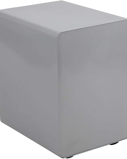 Flash Furniture Wren Ergonomic 3-Drawer Mobile Locking Filing Cabinet with Anti-Tilt Mechanism and Hanging Drawer for Legal & Letter Files, Gray - LeafyLoom