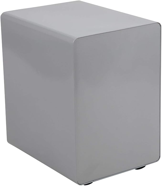 Flash Furniture Wren Ergonomic 3-Drawer Mobile Locking Filing Cabinet with Anti-Tilt Mechanism and Hanging Drawer for Legal & Letter Files, Gray - LeafyLoom