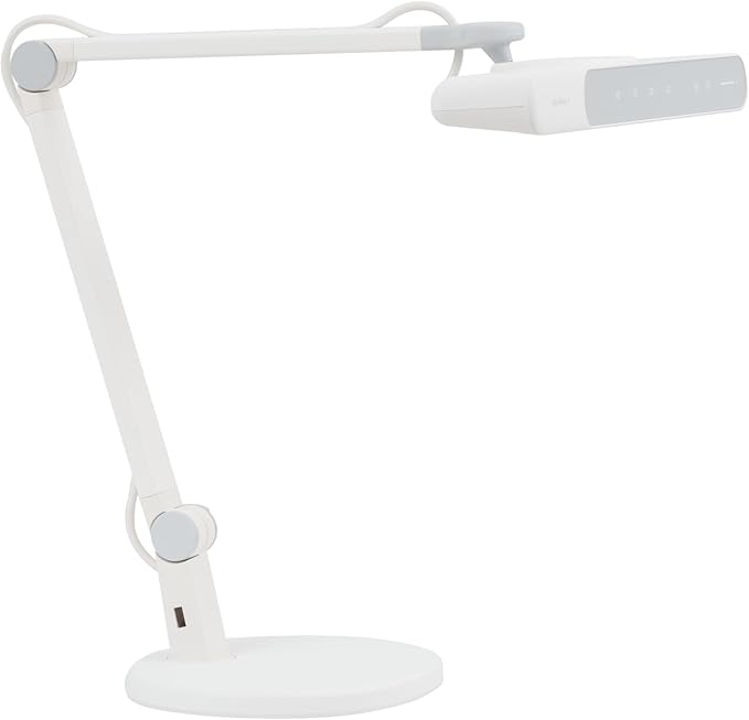 BenQ MindDuo 2 Kids Study Lamp (White), Wide & Even Illumination, Auto Dimming, Brightness & Color Adjustment, Presence Detection - LeafyLoom