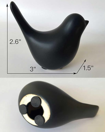 Black Bookshelf Decor Aesthetic, Decorative Birds Black Decor for Living Room, Modern Bathroom Decor for Shelf Bookshelf Fireplace Desktop Table Top Decor - LeafyLoom