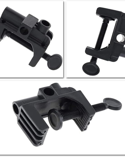 2 Pcs Desk Clamp Work Light Mounting Bracket Heavy-duty Plastic Table Mounting Clamp for Desk Lamp, Magnify Lamp, Tablet Holder, Etc - LeafyLoom