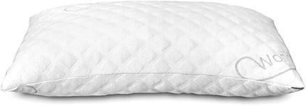 Dream Rite Shredded Memory Foam Pillow Series Luxury Adjustable Loft Home Pillow Hotel Collection Grade Washable Removable Cooling Bamboo Derived Rayon Cover- Queen 1 Pack - LeafyLoom