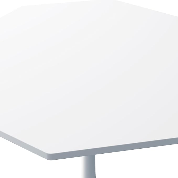 NicBex Dining Table Contemporary Kitchen Table Farmhouse Rustic 31.50" Octagonal Coffee Table with MDF Table Top,Metal Base, for Dining Room, Kitchen, Living Room, White - LeafyLoom