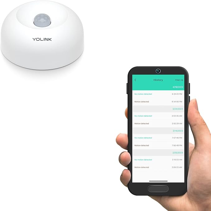 YoLink LoRa 1/4 Mile Wireless Range Smart Motion Detector, Indoor Motion Sensor, Motion Detector, Alexa, IFTTT, YoLink Hub Required YoLink