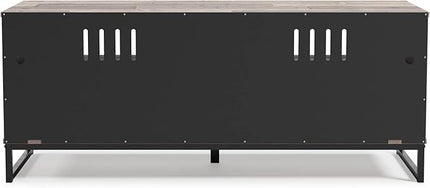 Signature Design by Ashley Neilsville 60" Medium TV Stand, Light Brown - LeafyLoom