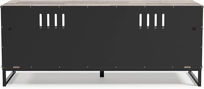 Signature Design by Ashley Neilsville 60" Medium TV Stand, Light Brown - LeafyLoom