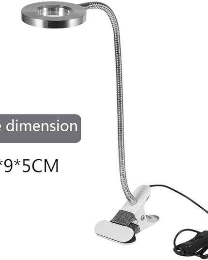 Portable Tattoo LED Lamp, LED Desk Lamp with Clamp, Warm/Cold Light LED USB with Clip for Eyebrow Tattoo Manicure Eyelash Extension and Reading - LeafyLoom