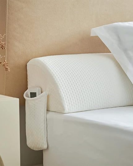 Bed Wedge Pillow for Headboard Gap Bed Mattress Gap Filler (0-7'') Memory Foam Bed Crack Headboard Pillow Stopper to Close The Gap Between Headboard Wall and Mattress Space Filler Twin - LeafyLoom