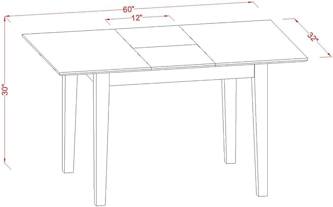 East West Furniture PSCL3-MAH-C 3 Piece Modern Dining Set Contains a Rectangle Wooden Table with Butterfly Leaf and 2 Linen Fabric Upholstered Chairs, 32x60 Inch - LeafyLoom