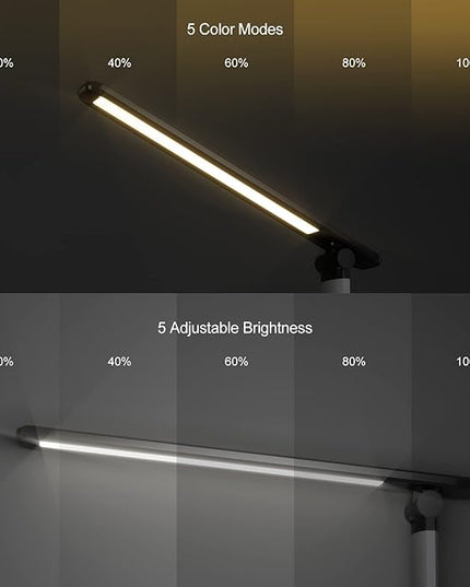 LED Desk Lamp, Table Lamp Reading Lamp with USB Charging Port, Desk Lamps for Home Office 1H Timer, Night Light, Study Lamp Desk Light for Bedroom. - LeafyLoom