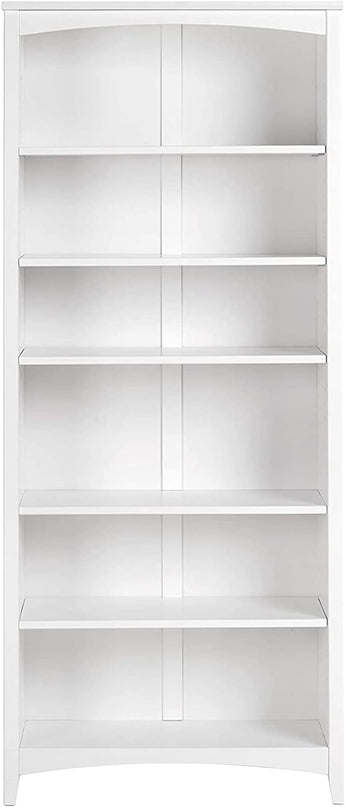Camaflexi Shaker Style Bookcase, 72", White - LeafyLoom