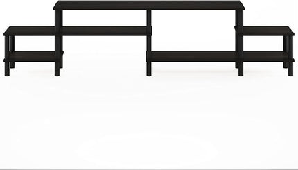 Furinno Turn-N-Tube Grand Stand for TV up, 78 Inch, Espresso - LeafyLoom