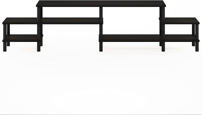Furinno Turn-N-Tube Grand Stand for TV up, 78 Inch, Espresso - LeafyLoom