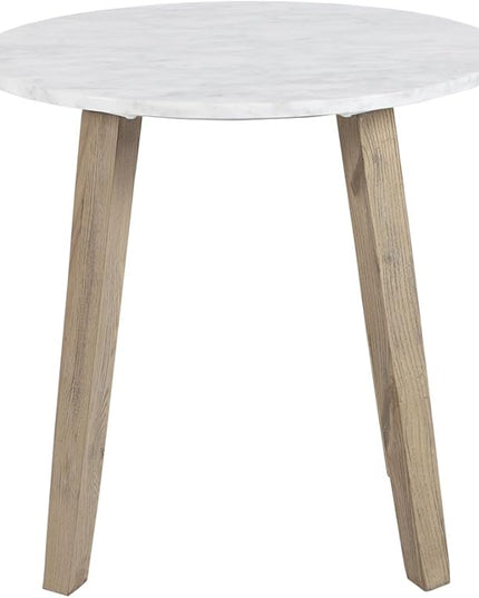 NicBex Coffee Table Wooden Coffee Table with Storage Round Center Tables with Strong Legs End Table for Living Room, Dining Room, Office, and Bedroom,20" W, White+Natural - LeafyLoom