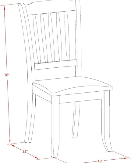 East West Furniture MZDA5-MAH-C Monza 5 Piece Kitchen Set for 4 Includes a Rectangle Table with Dropleaf and 4 Linen Fabric Dining Room Chairs, 36x54 Inch - LeafyLoom