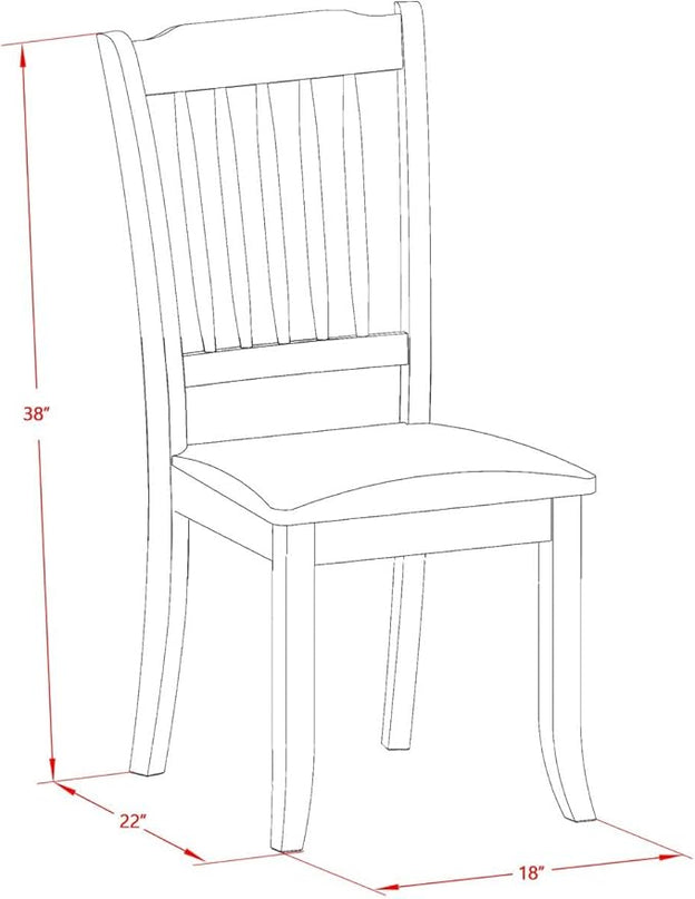 East West Furniture MZDA3-LWH-C Monza 3 Piece Room Set Contains a Rectangle Kitchen Table with Dropleaf and 2 Linen Fabric Upholstered Dining Chairs, 36x54 Inch - LeafyLoom
