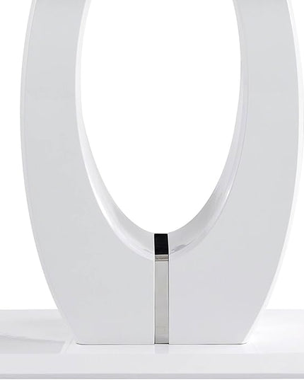 NicBex 47.24Inch Rectangular Dining Table,Minimalist Kitchen Table with Simple Glossy Tabletop for 2 to 4,Counter Bar Dining Room Table for Small Space,Dining Room,Balcony and Living Room,White - LeafyLoom