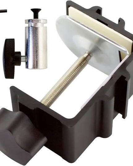 Heavy Duty Replacement Clamp for 1/2” Base Magnifying Lamp，Desk Lamp，Magnify Lamp，Swing Arm Lamp，Mic Microphone Suspension Boom Scissor Mount(Black) - LeafyLoom