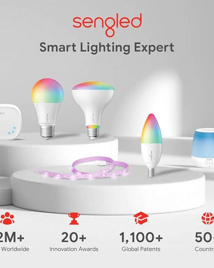 Sengled Zigbee Smart Light Bulbs, Smart Hub Required, Works with SmartThings and Echo with Built-in Hub, Voice Control with Alexa and Google Home, Color Changing 60W Eqv. A19 Alexa Light Bulb, 2 Pack Sengled