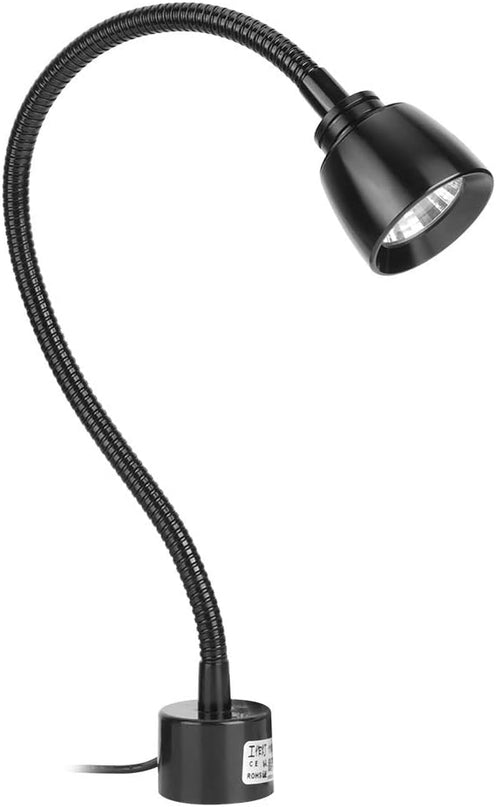 CHICIRIS 7W LED Machine Tool Lamp, Metal LED Working Light with Magnetic Base, Flexible Gooseneck Work Lamp, for Reading Lamp, Headboard CNC Punching Machine US Plug - LeafyLoom