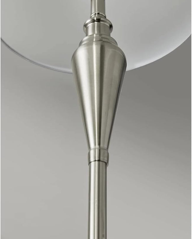 Adesso 1583-22 Glendale 3-Piece Floor Lamp Set, 59.5 in./25.5 in., 150W, Brushed Steel/White, 3 Antique Lamps - LeafyLoom