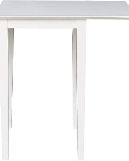 International Concepts Small Dropleaf Dining Table, White - LeafyLoom