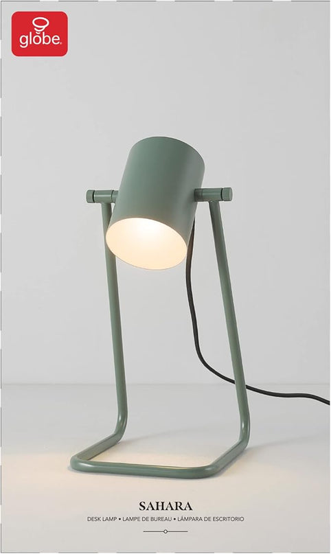 Globe Electric 52878 Sahara Desk Lamp, Matte Green - LeafyLoom