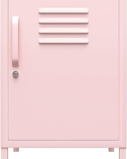 Novogratz Cache Metal Locker End Table, Bashful Pink - LeafyLoom