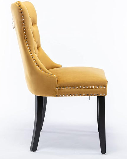 NicBex Haerin-SD-00095-LWJ Dining Chairs, 25.5"x19.7"x37.4", Gold - LeafyLoom