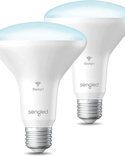 Sengled BR30 Smart Light Bulb, Updated FFS WiFi Led Flood Light Bulbs, Smart Bulbs That Works with Alexa, Google Assistant, E26 Daylight,60W Equivalent, 650LM, 2.4GHz WiFi Only, No Hub Required, 2Pack Sengled
