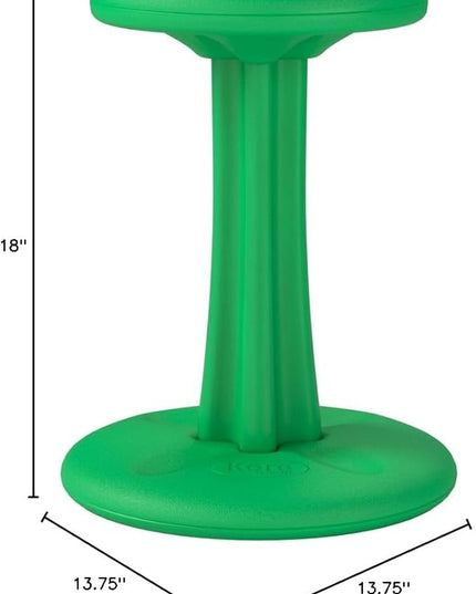 Kore Kids Pre-Teen Wobble Chair - Flexible Seating Stool for Classroom, Home & School, ADD/ADHD - Made in The USA - Age 10-11, Grade 5-6, Green (18.7in) - LeafyLoom