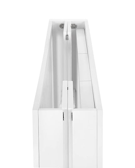Babyletto Maki Full-Size 2-in-1 Portable Folding Crib with Toddler Bed Conversion Kit in White, Greenguard Gold Certified - LeafyLoom