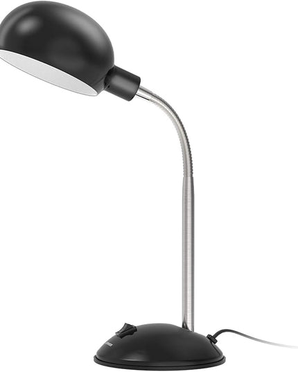LEPOWER Metal Desk Lamp, Flexible Goose Neck Table Lamp, Eye-Caring Study Desk Lamp with E12 Lamp Base, Adjustable Desk Lamp for Living Room, Bedroom, Study Room and Home Office (Black) - LeafyLoom