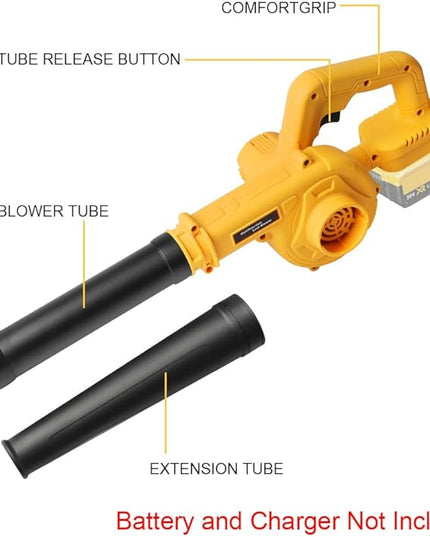 Cordless Leaf Blower for Dewalt 20V Battery Compact Air Blower for Lawn Care Leaf Blowing,Car,Corner Dust Clearing(Tool Only,No Battery) - LeafyLoom