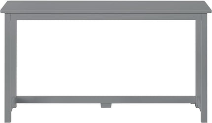 Max & Lily Solid Wood Desk, 55 Inches, Grey - LeafyLoom