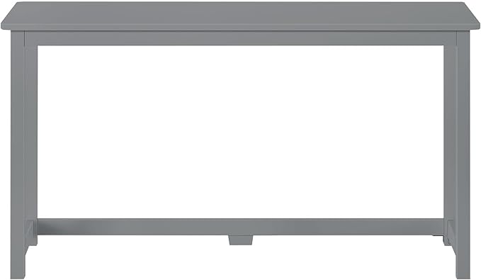 Max & Lily Solid Wood Desk, 55 Inches, Grey - LeafyLoom