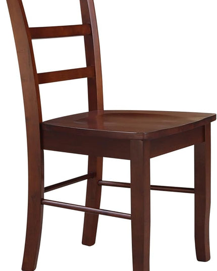 International Concepts Madrid Ladder Back Chair, Espresso - LeafyLoom